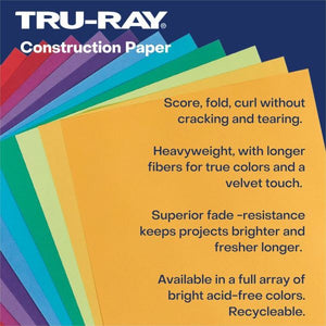 Tru-Ray® Construction Paper, Brilliant Lime, 50 Sht/Pk, 9"x12" (Pacon)