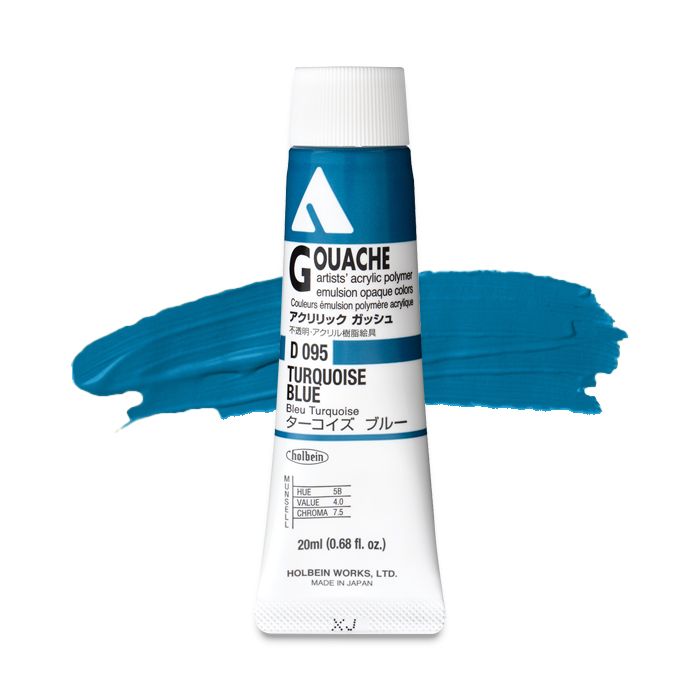 Turquoise Blue D095A (Holbein Acrylic Gouache)