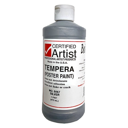 Silver BesTemp Tempera Poster Paint (Certified Artist)