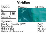 VIRIDIAN P232G (Grumbacher Pre-Tested Professional Oil)