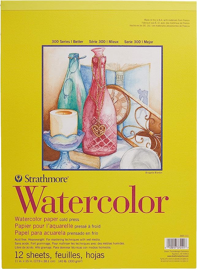 Watercolor Pad, 300 Series Tapebound, 11x15 (Strathmore