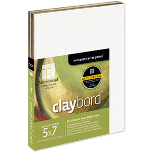 Claybord™ 1/8th Inch Flat Artist Panel, Various Sizes (Ampersand)