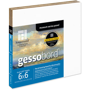 Gessobord™  1/8th Inch Flat Artist Panel, Various Sizes (Ampersand)