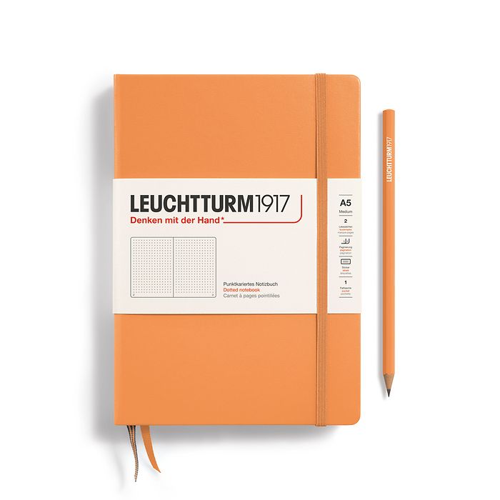 Notebook, Dotted Pages, Medium A5, Apricot Hardcover (Leuchtturm 1917)