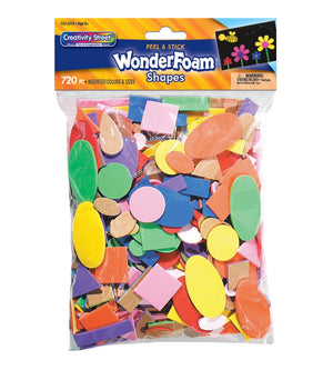 Creativity Street® Wonderfoam® Peal & Stick Shapes, 720-piece Bag (Pacon)