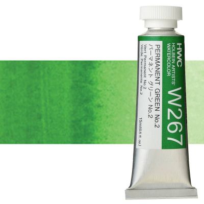 Permanent Green No. 2 W267A (Holbein Watercolor)
