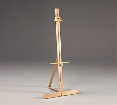 U.S. Art Supply Double Mast Wooden H-Frame Studio Easel, Adjust Tray
