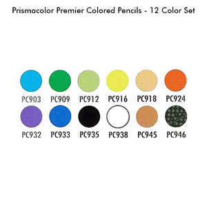 Premier® Colored Pencil Assorted Set, 12 Colors (Prismacolor)