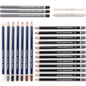 Essentials Sketching Wrap Set, 25 pieces (Royal & Langnickel)