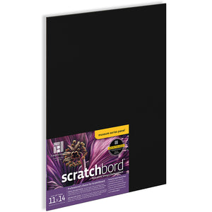 Scratchbord™ 1/8th Inch Flat Artist Panel, Black, Various Sizes (Ampersand)