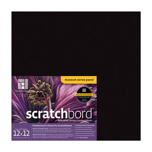 Scratchbord™ 1/8th Inch Flat Artist Panel, Black, Various Sizes (Ampersand)