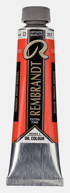 Transparent Red Medium 317 (Rembrandt Oil Colour)