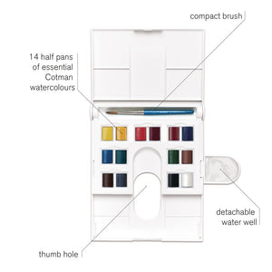 Cotman Watercolour Field Set, 14 Half Pans)(Winsor & Newton)