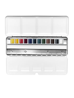 Cotman Watercolour Customizable Travel Tin Set, 12 Half Pans (Winsor & Newton)