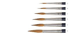 WN Professional Watercolor Sable Brushes - Pointed Round (Winsor & Newton)