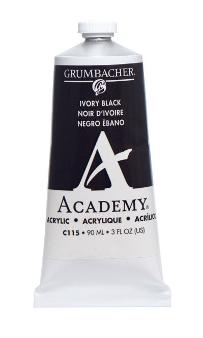 Grumbacher Academy Acrylic Paint 90ml Mars Black