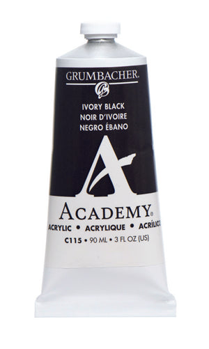 IVORY BLACK C115 (Grumbacher Academy Acrylic)