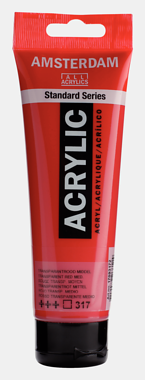 RAA TRANSPARENT RED MD 317 AMSTERDAM STANDARD ACRYLIC