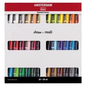 Acrylics General Selection Set of 36 Colors (Amsterdam)