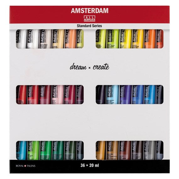 Acrylics General Selection Set of 36 Colors (Amsterdam)