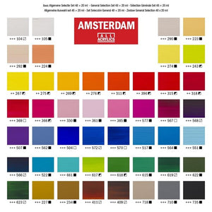 Acrylics General Selection Set of 48 Colors  (Amsterdam Acrylics)