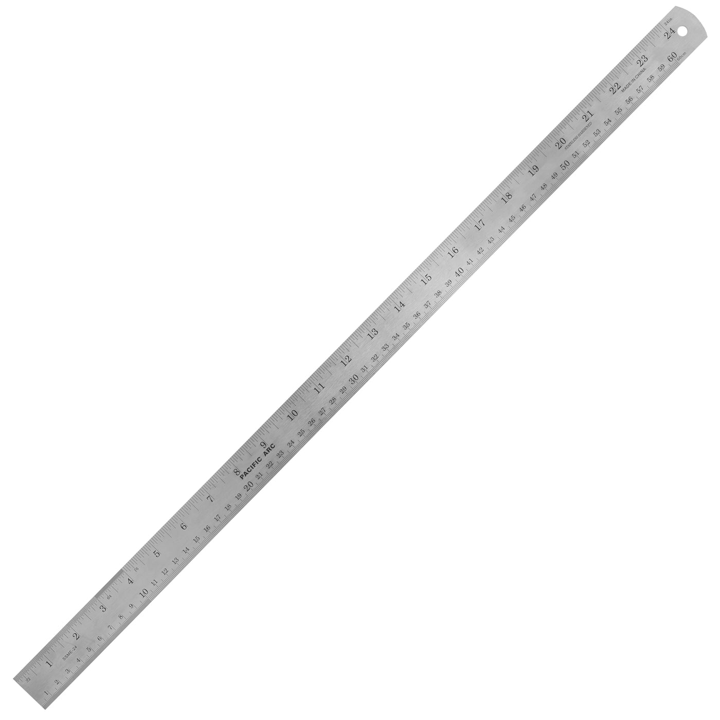 Stainless Steel Ruler, 24 Metal Rulers 1.5 Wide Inch Metric Graduation