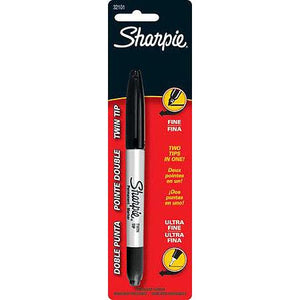 Sharpie Twin Tip Permanent Marker, Black (Sanford)