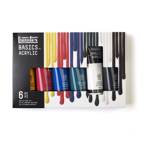 Basics Acrylic Starter Set, 6x118ml Tube (Liquitex Basics)