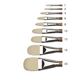 WN Artists' Oil Synthetic Hog Bristle Brushes - Filbert (Winsor & Newton)