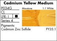CADMIUM YELLOW MEDIUM P034G (Grumbacher Pre-Tested Professional Oil)