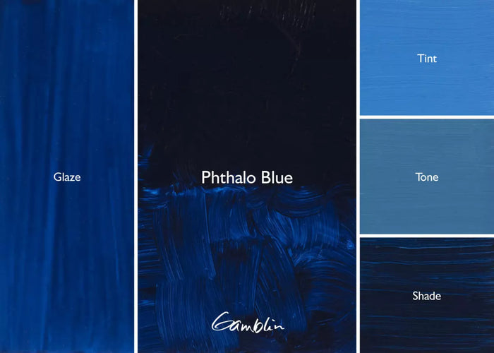 Gamblin Artist's Oil Color - Phthalo Blue, 8 Oz Can | BLICK Art Materials