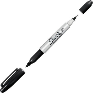 Sharpie Twin Tip Permanent Marker, Black (Sanford)