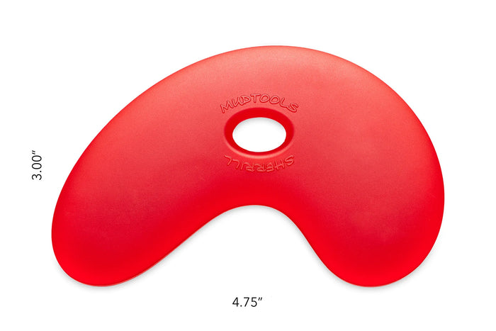 Small Bowl Polymer Rib Red, Very Soft (Mudtools)