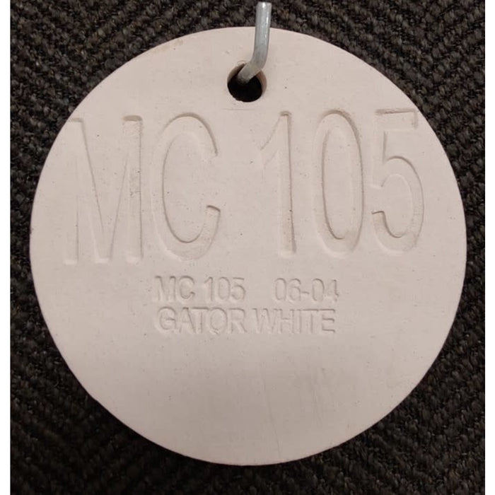 Gator White MC105, Cone 06-04, 25 LB Bag (Alligator Clay)