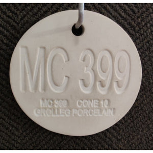 Grolleg Porcelain MC399, Cone 9-12, 25 LB Bag (Alligator Clay)