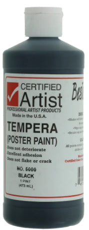 Black BesTemp Tempera Poster Paint (Certified Artist)