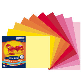Tru-Ray® Construction Paper, Warm Colors, 50 Sht/Pk, 12"x18" (Pacon)