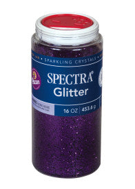 Spectra® Glitter Sparkling Crystals, Purple, 1 lb. Jar (Pacon)