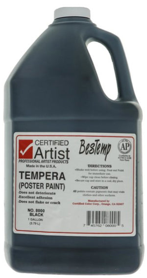 Black BesTemp Tempera Poster Paint (Certified Artist)