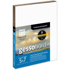 Gessobord™  1/8th Inch Flat Artist Panel, Various Sizes (Ampersand)