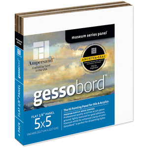 Gessobord™  1/8th Inch Flat Artist Panel, Various Sizes (Ampersand)