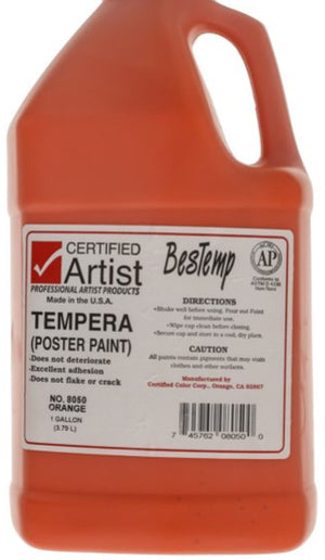 Orange BesTemp Tempera Poster Paint (Certified Artist)