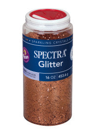 Spectra® Glitter Sparkling Crystals, Copper, 1 lb. Jar (Pacon)