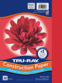 Tru-Ray® Construction Paper, Festive Red, 50 Sht/Pk, Various Sizes (Pa –  Alabama Art Supply