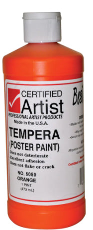 Orange BesTemp Tempera Poster Paint (Certified Artist)