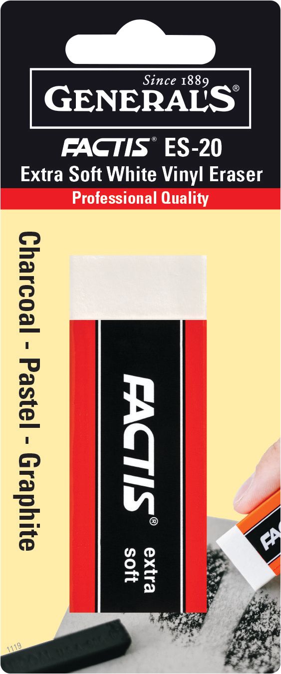 Eraser General Factis® White Vinyl Eraser (General Pencil) – Alabama Art Supply