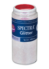 Spectra® Glitter Sparkling Crystals, Iridescent, 1 lb. Jar (Pacon)