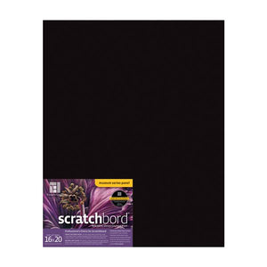 Scratchbord™ 1/8th Inch Flat Artist Panel, Black, Various Sizes (Ampersand)