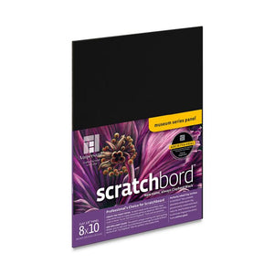 Scratchbord™ 1/8th Inch Flat Artist Panel, Black, Various Sizes (Ampersand)