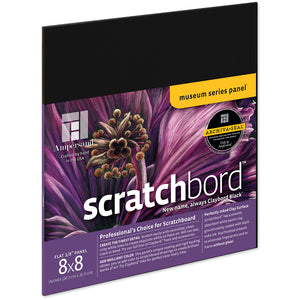 Scratchbord™ 1/8th Inch Flat Artist Panel, Black, Various Sizes (Ampersand)